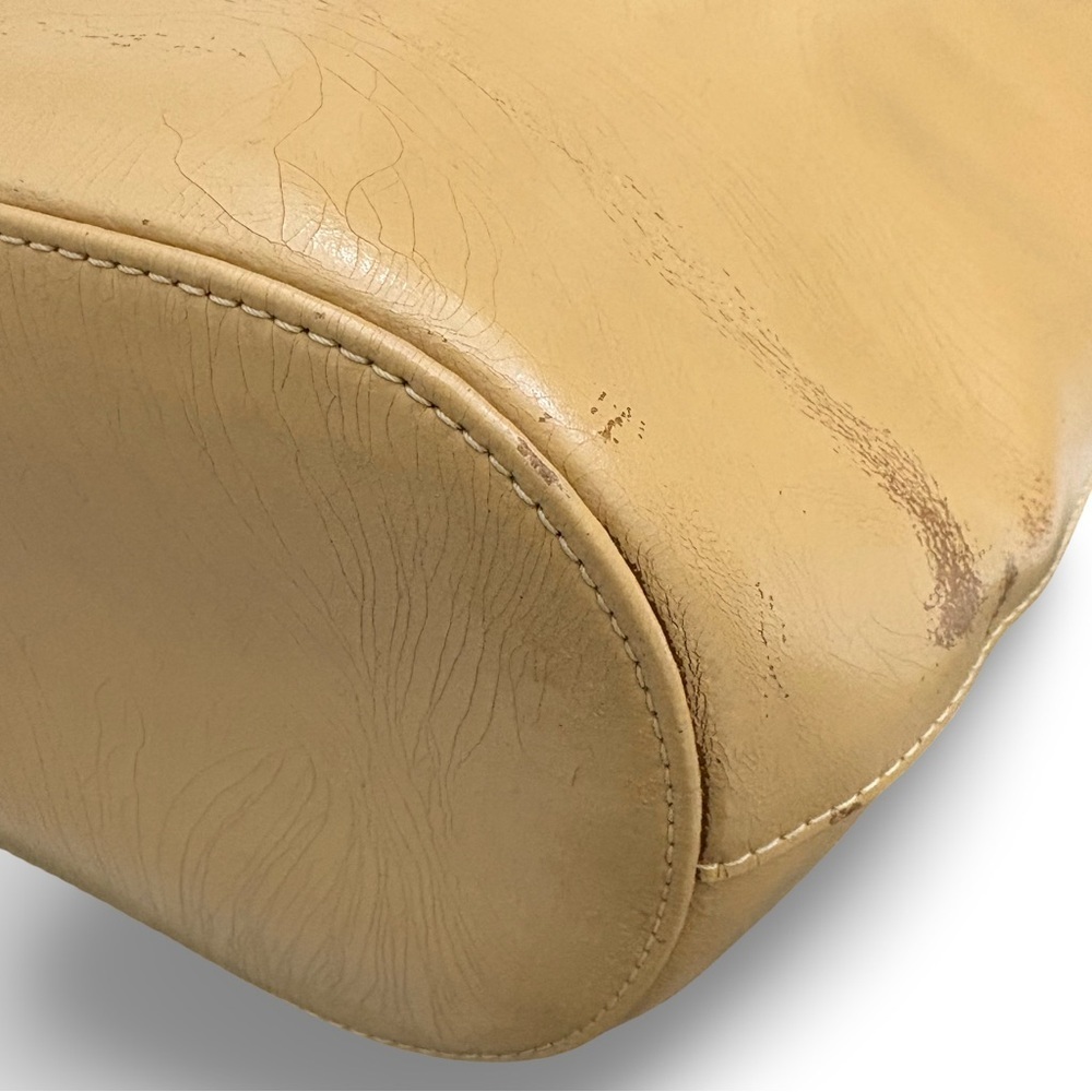 Vintage Longchamp - Beige Leather Handbag - Picture 9 of 15